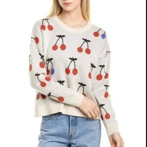 Madewell oversized pullover grey with Cherries size XXS